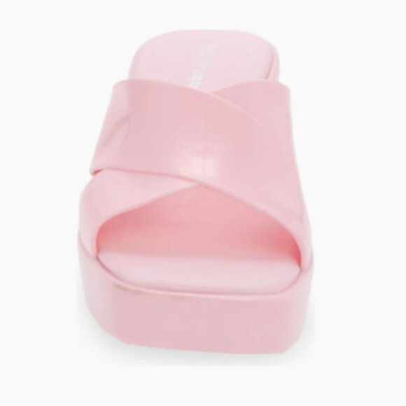 Jeffrey Campbell Pink Bubblegum Slides Sandals Size 9 EU 40 Rubber Jelly Mule - Picture 2 of 3